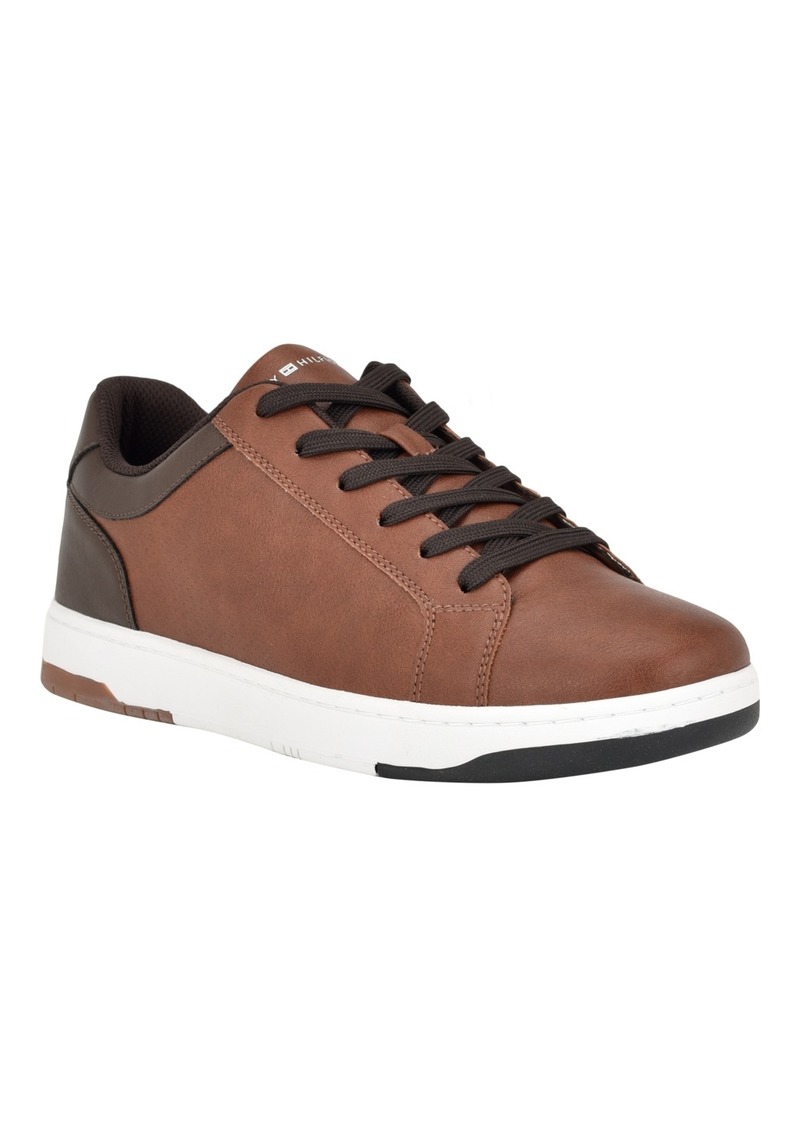 Tommy Hilfiger Men's Trapeze Lace Up Low Top Sneakers - Cognac, Dark Brown