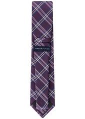 Tommy Hilfiger Men's Twill Plaid Tie - Navy/pink