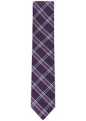 Tommy Hilfiger Men's Twill Plaid Tie - Navy/pink