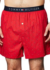 Tommy Hilfiger mens Woven Boxers underwear Red  US