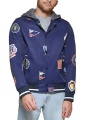 Tommy Hilfiger Men's Varsity Regular-Fit Hooded Bomber Jacket