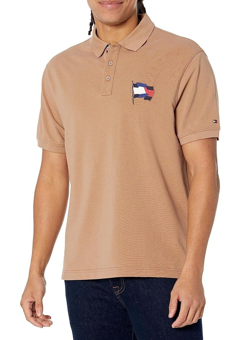 Tommy Hilfiger Mens Wavy Flag Casual Polo Shirt   US