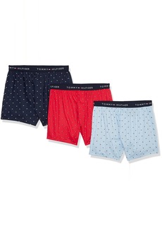 Tommy Hilfiger Men's Underwear Multipack Cotton Classics Slim Fit Woven Boxers Medium RED Extra Large