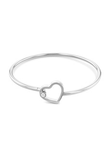Tommy Hilfiger Open Heart Crystal Bangle - Silver