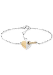 Tommy Hilfiger Pave Ring & Heart Link Bracelet - Two-Tone