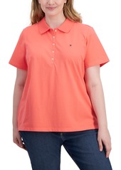 Tommy Hilfiger Plus Size Short-Sleeve Polo Shirt - CrÃ¨me De Menthe