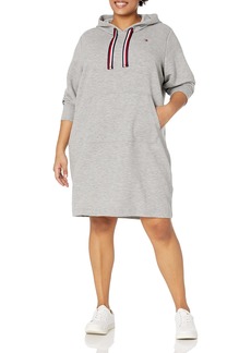 Tommy Hilfiger Plus Women's Hoodie Dress STN Gry HTR