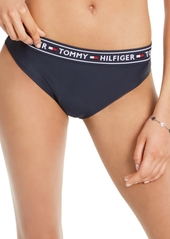 Tommy Hilfiger Solid Tape Mid Rise Bikini Bottoms Women's Swimsuit