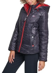 Tommy Hilfiger Sport Box-Quilted Hooded Puffer Coat