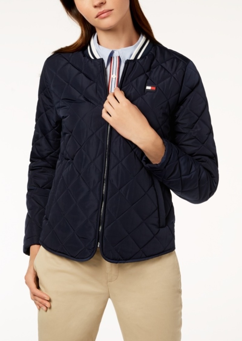 tommy hilfiger quilted bomber jacket