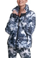 Tommy Hilfiger Sport Tie-Dyed Cropped Thumbhole Puffer Coat