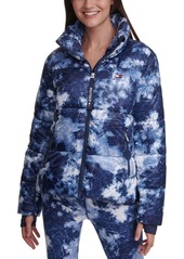 Tommy Hilfiger Sport Tie-Dyed Cropped Thumbhole Puffer Coat