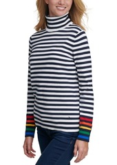 Tommy Hilfiger Striped Rainbow-Cuff Sweater