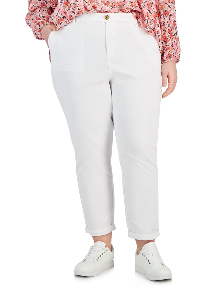 Tommy Hilfiger Th Flex Plus Size Hampton Chino Pants - White