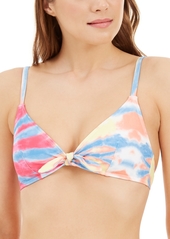 Tommy Hilfiger Tie-Dye Tie-Front Bikini Top Women's Swimsuit