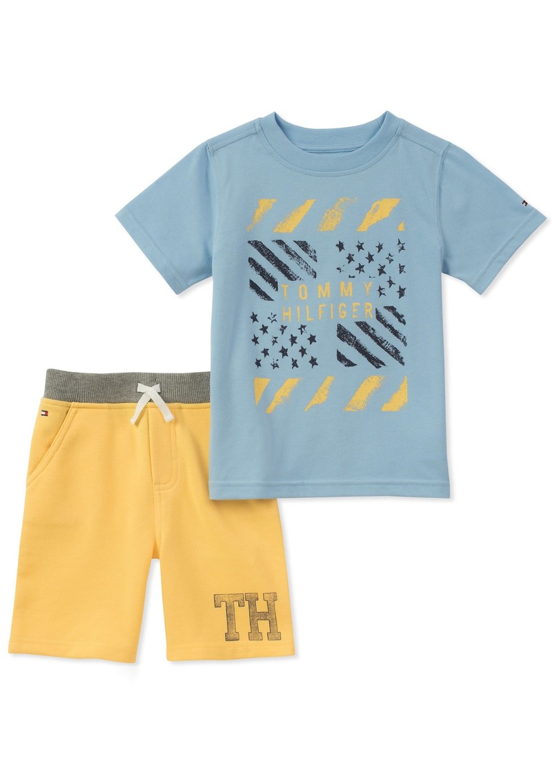 tommy hilfiger t shirt and shorts set