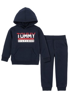 Tommy Hilfiger Toddler Boys Fleece Signature Hoodie and Joggers, 2-Piece Set