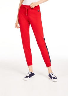 tommy hilfiger velour jogger pants