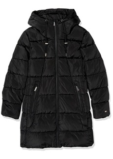 TOMMY HILFIGER Women Solid Puffer Hooded Long Jacket