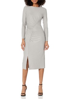 Tommy Hilfiger Women's 3/4 Sleeve Wrap Sheath Midi Dress