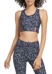 Tommy Hilfiger Women's 4-Way Stretch Paisley Print Long Line Sports Bra