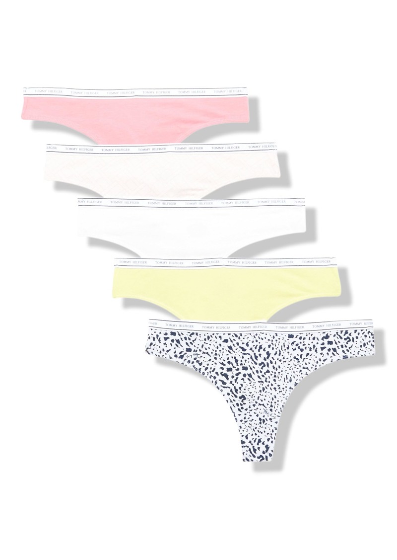 Tommy Hilfiger 5PK Classic Cotton Logo Thong | Women's Panty Pack