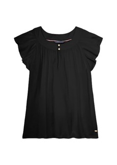 Tommy Hilfiger Women's Adaptive Blouse with Wide Neck Opening  SM