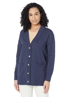 Tommy Hilfiger Women's Adaptive Cotton Cardigan with Magnetic Closure