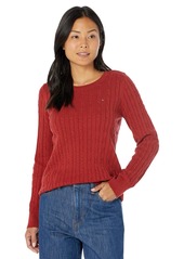 Tommy Hilfiger Women's Adaptive Cotton Crewneck Sweater with Velcro Closure  XS