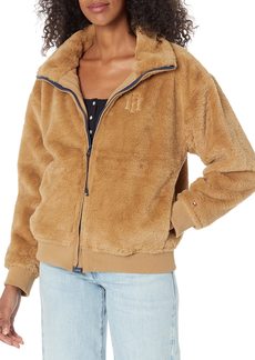 Tommy Hilfiger Women's Adaptive Faux Fur Hoodie with Zipper Closure