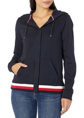 Tommy Hilfiger Women's Adaptive Hoodie Sweatshirt with Magnetic Zipper  XL