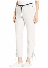 Tommy Hilfiger Women's Adaptive Lace Up Pant with Slide Loop Closure at Waist Snow heather