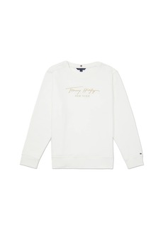 Tommy Hilfiger Women's Adaptive Signature Sweatshirt with Magnetic Closure  L