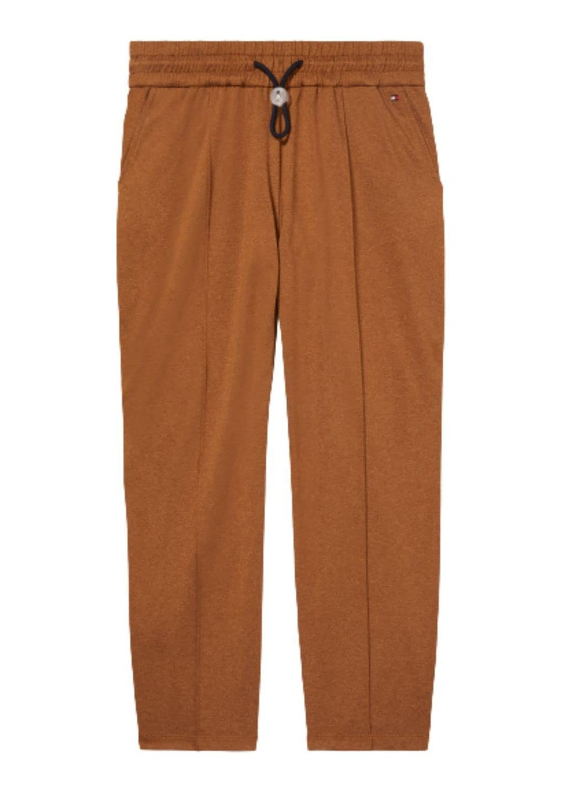 Tommy Hilfiger Womens Adaptive Stretch Jogger with Pull-up Loops Casual Pants B2590 Brown HTR  US