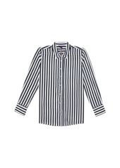 Tommy Hilfiger Women's Adaptive Stripe Blouse with Magnetic Closure