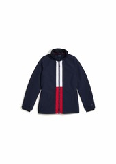 Tommy Hilfiger Women's Adaptive Windbreaker Jacket with Magnetic Zipper Masters Navy/Bright White Tango RED-PT S