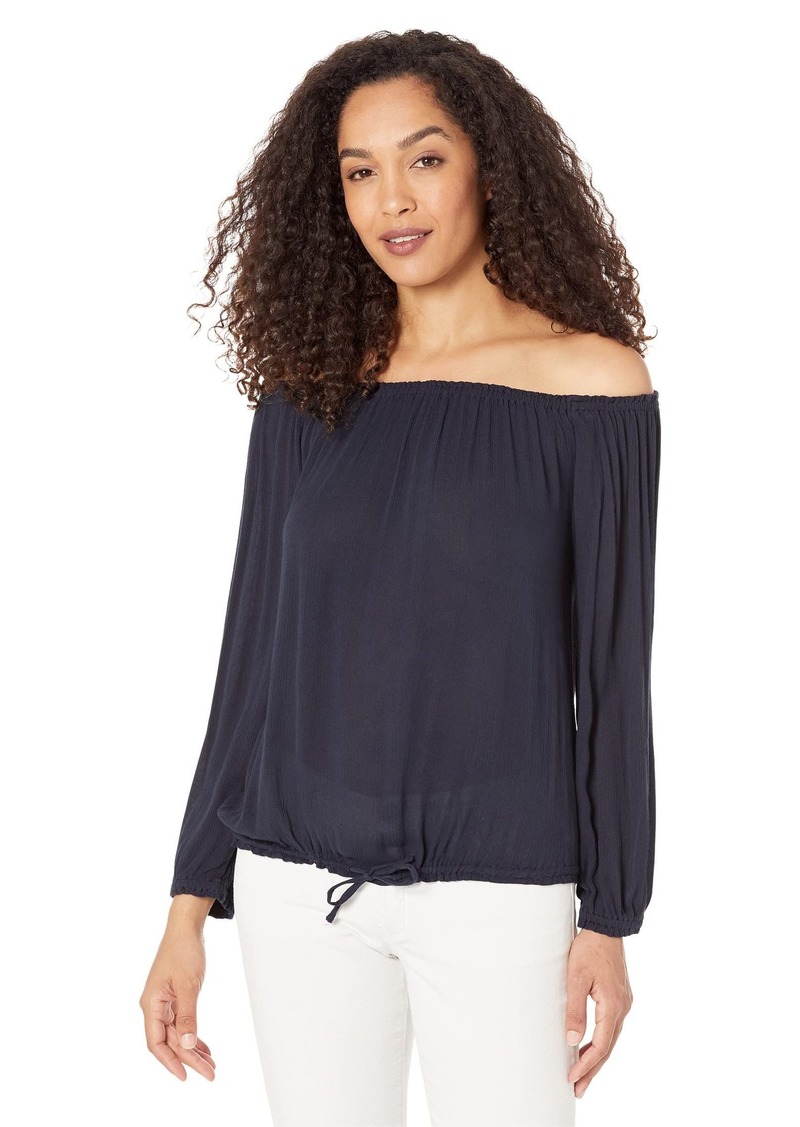 Tommy Hilfiger Women's Long Sleeve Off The Shoulder Blouse  XS