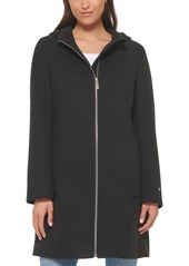 Tommy Hilfiger Women's Belted Hooded Coat - Black