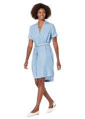Tommy Hilfiger womens Belted Short Sleeve Shirtdress Casual Dress   US