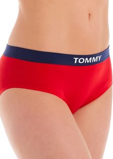 Tommy Hilfiger Women's Bonded Seamless Hipster Underwear Panty Apple RED L