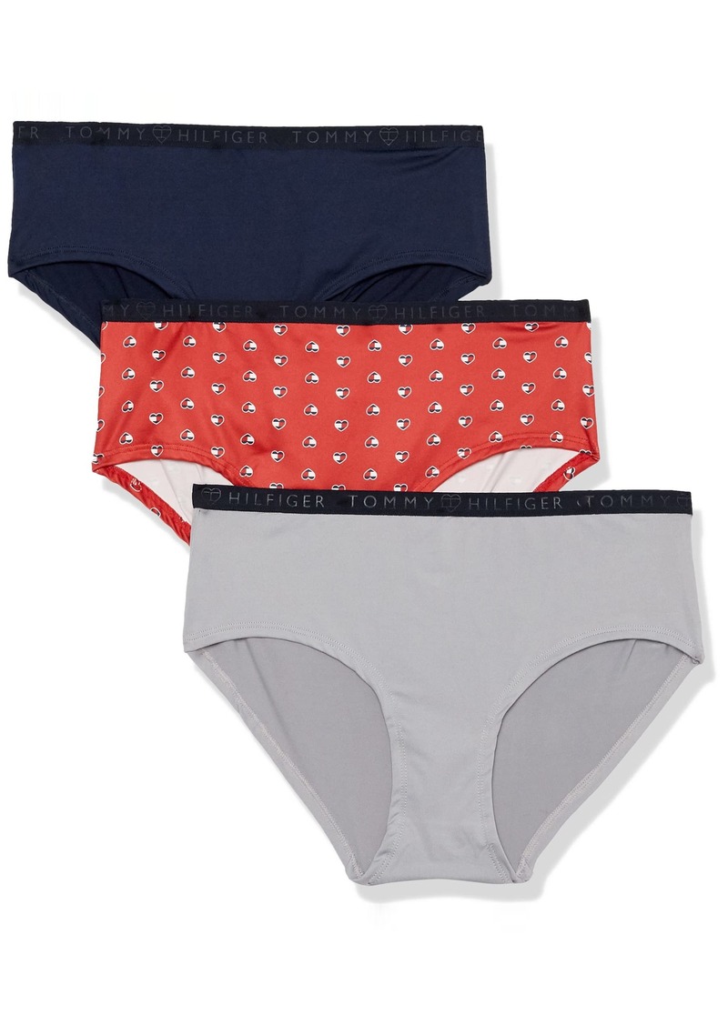 New lot of 2 TOMMY HILFIGER WOMEN'S hipster red/navy UNDERWEAR PANTIES XL