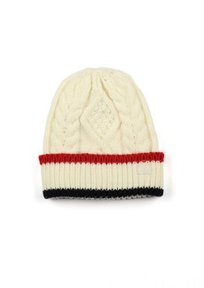 Tommy Hilfiger Women's Cable with Stripe Cuff Hat