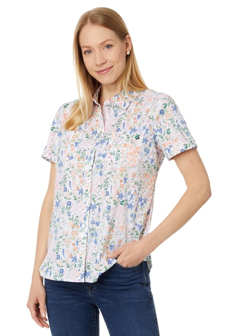 Tommy Hilfiger Women's Shirt Garden Floral Camp Shirt  M