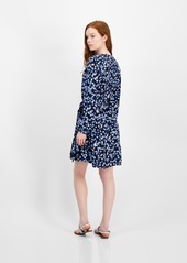 Tommy Hilfiger Women's Carnation Floral-Print Ruffled Dress - Sky Captain Multi