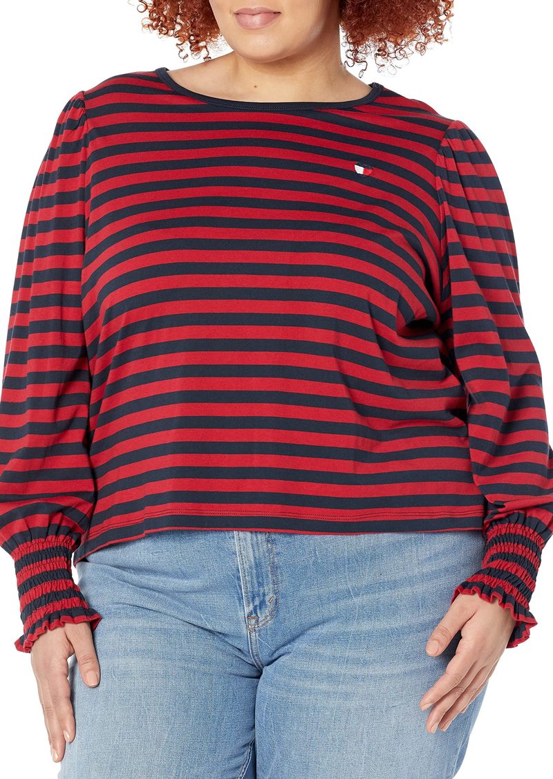 Tommy Hilfiger Women's Casual Knit Top (Standard and Plus Size) Sky CAPT Combo