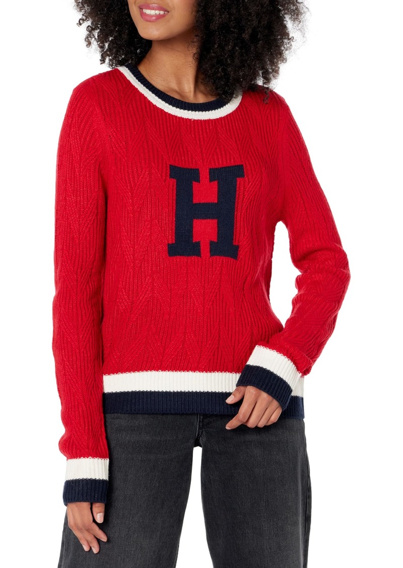Tommy Hilfiger Women's Chevron Varsity Crewneck Sweater