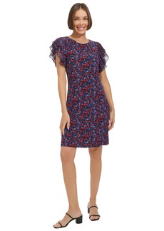 Tommy Hilfiger Women's Dress ShiftSky Captain/Guava