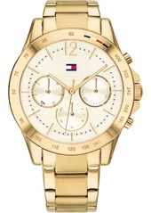 Tommy Hilfiger Women's Chronograph Gold-Tone Bracelet Watch 38mm, Created for Macy's