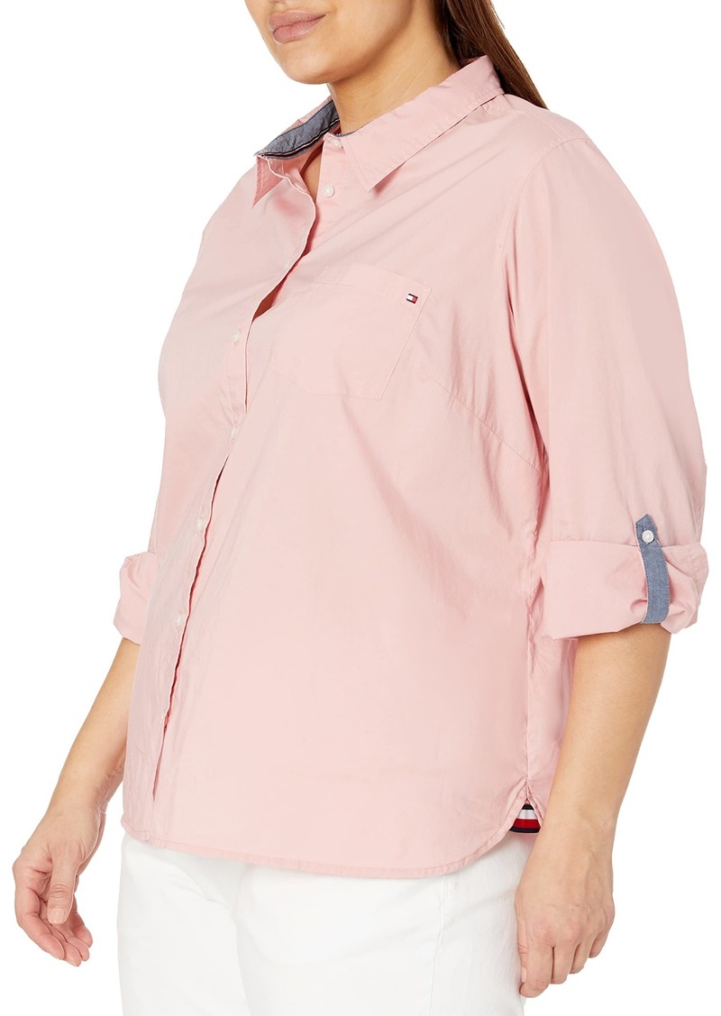 Tommy Hilfiger Plus Size Button-Down Shirts for Women Casual Tops