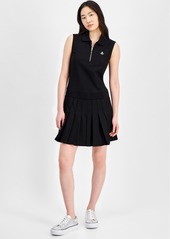 Tommy Hilfiger Women's Collared Pleated Sleeveless A-Line Dress - Peony